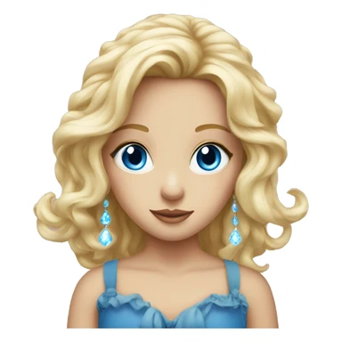 girl with blue eyes chandelier sticker