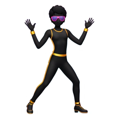 Disco dancing silhouette  sticker