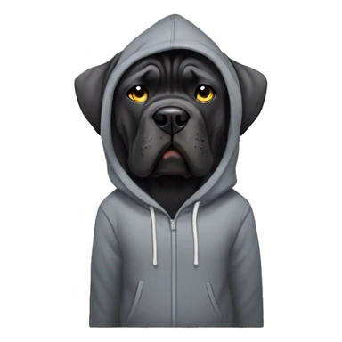 cane corso wearing hoodie sticker