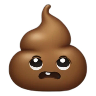 Poop looking at poop sticker