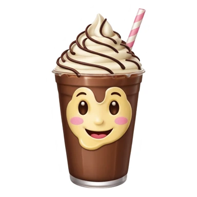 create a winking milkshake emoji  sticker