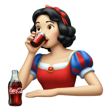 Snow White drinking Coca Cola  sticker