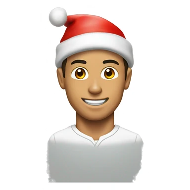 cristiano ronaldo with santa hat sticker