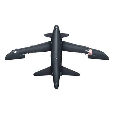 black military bomber plane sticker