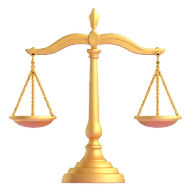 Golden scales of justice sticker