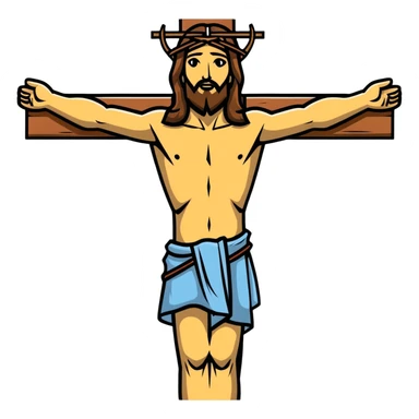 Jesus on the cross sticker