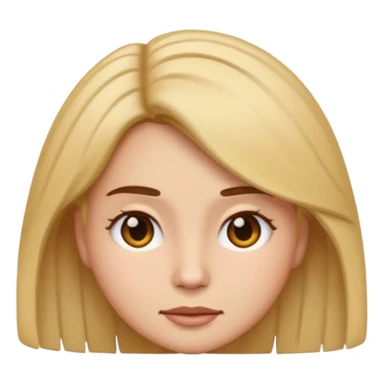 can you draw an emoji of a woman with hair parted down the middle sticker
