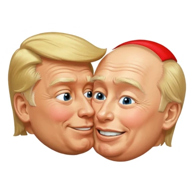 Trump kissing Putin
 sticker