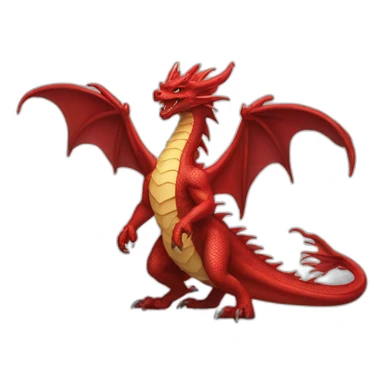 Red dragon of domination sticker