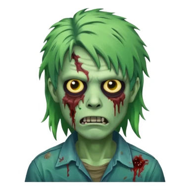 Zombie mullet sticker
