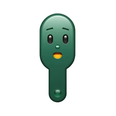 dark green exclamation mark, minimalist, no faces or emojis sticker