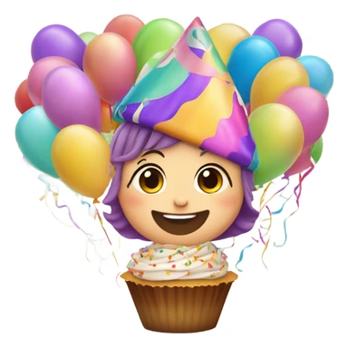 Baby partying sticker