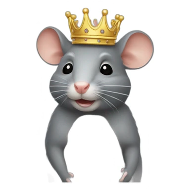 Rat avec une couronne  sticker