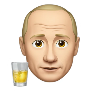 putin with vodka sticker