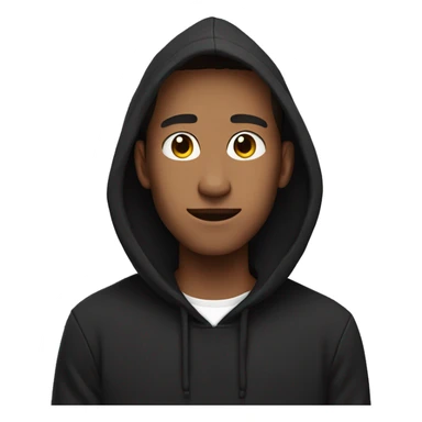 youtuber wearing black hoodie explaining something with moving hand side profile  sticker