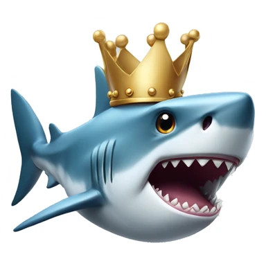 shark with crown sticker