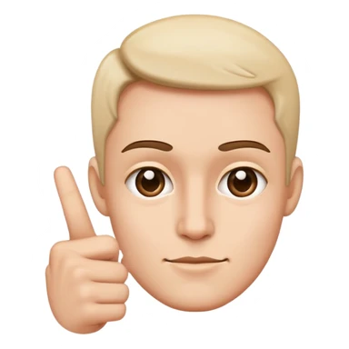 Face pointing middle finger kindly sticker