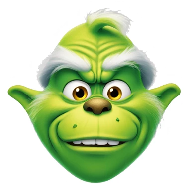 The grinch smiling creepily sticker