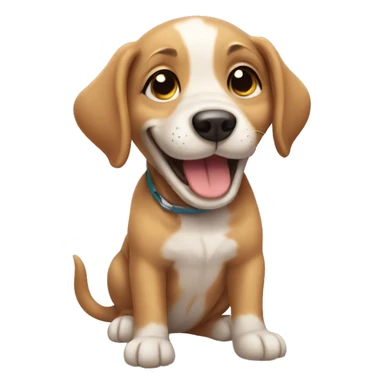 Smiling puppy sticker