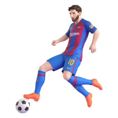 Lionel Messi, football legend, dynamic pose sticker