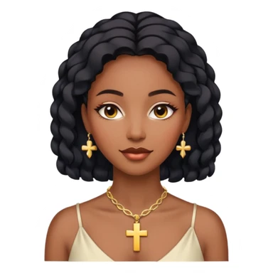 woman of God (black girl, super feminine and pretty, modern) sticker