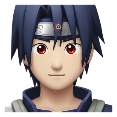 sasuke uchiha with red eyes sticker