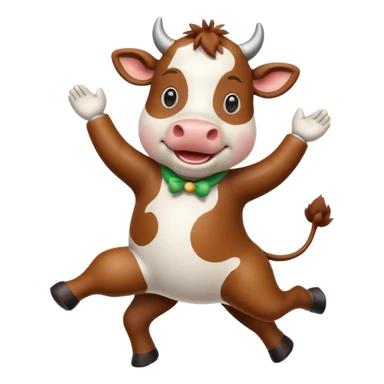 dancing cow sticker