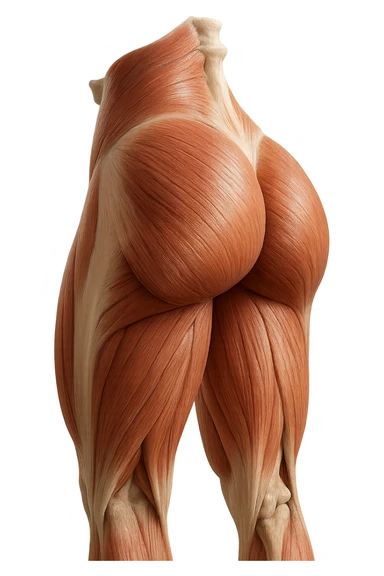 glutei gruppo muscolare iperrealistico 4k sticker