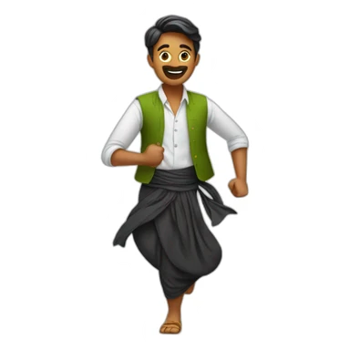  A man in lungi dancing sticker