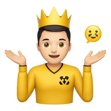 Celebration emoji with Binance logo sticker