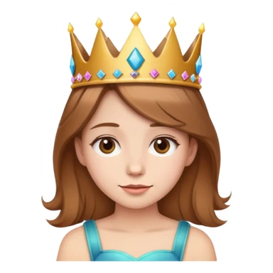 Light brown hair girl with a birthday crown and a 16 sticker