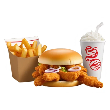 raising canes box combo with soda sticker