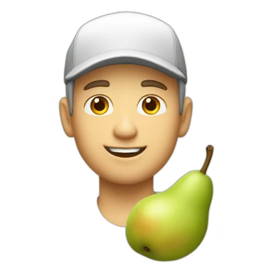white fruit delivery guy sticker