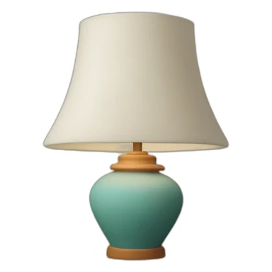 Lamp made from clay sticker