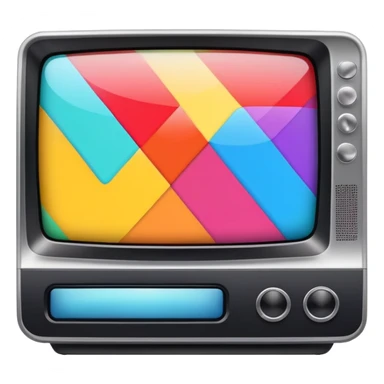 Television with colorful screen sticker
