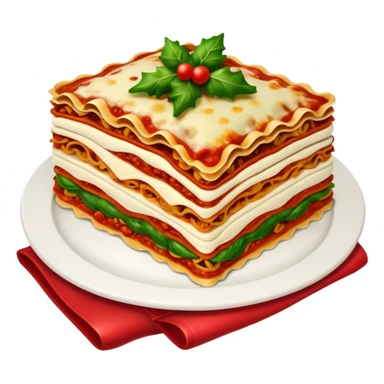 lasagna Christmas sticker