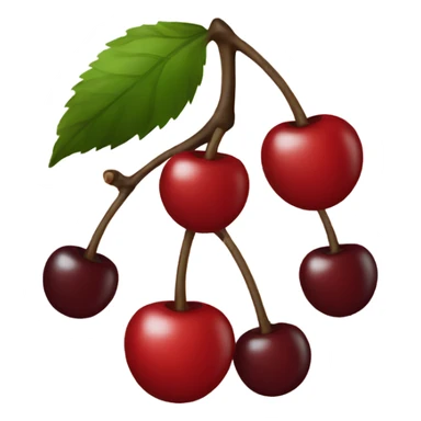 black and red cherry  sticker