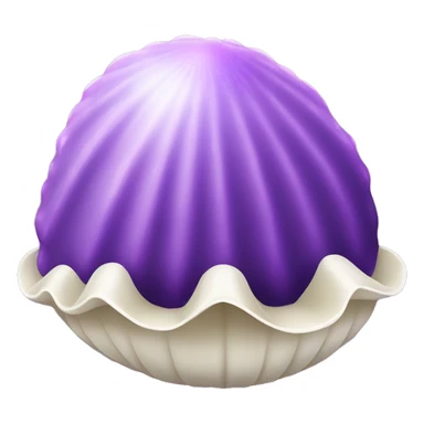 Clam shell with purple disco ball as pearl sticker