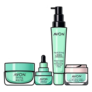 AVON anti-aging serum, eye cream, and night cream sticker