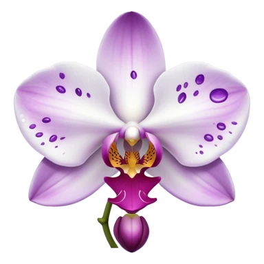White orchid purple spots  sticker