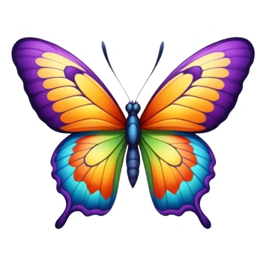 pretty colorful bright butterfly sticker