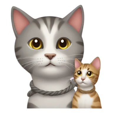 Cat and tangle sticker