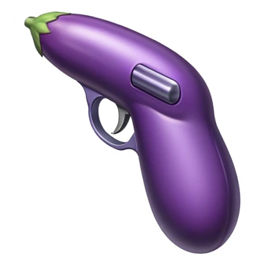 A gun that looks like an eggplant sticker