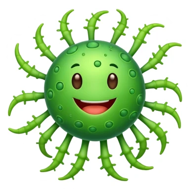 cute virus with leg sticker