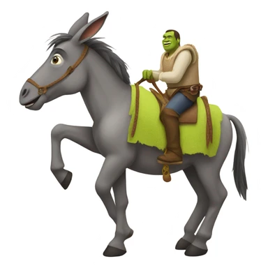 Donkey riding shrek sticker
