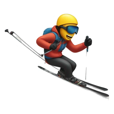 Person skiing down mountain sticker