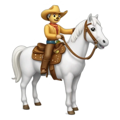 cowboy toy horse sticker