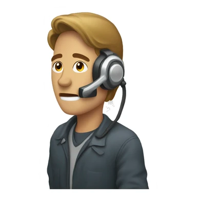 Persona mirando teléfono sticker