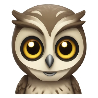 Tall owl person smiling sticker