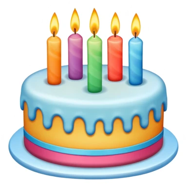 Birthday cake and candel sticker